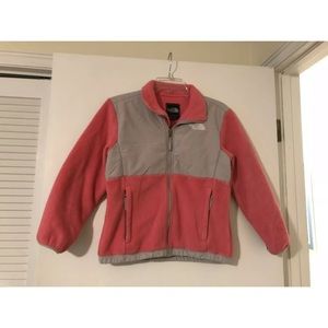 Girls Medium Pink And Gray North Face Jacket